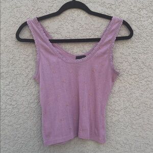 Rue21 Lilac Knit Tank with Eyelet Trim - Lilac